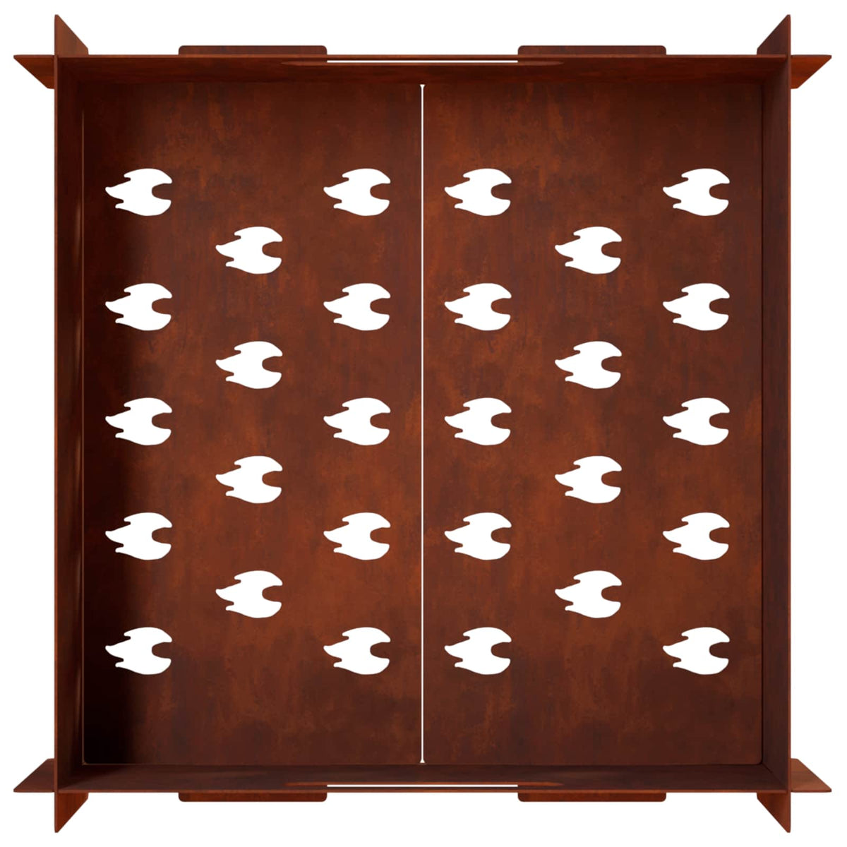 Vuurkorf Roestkleurig 40 x 40 x 20 cm weervast staal
