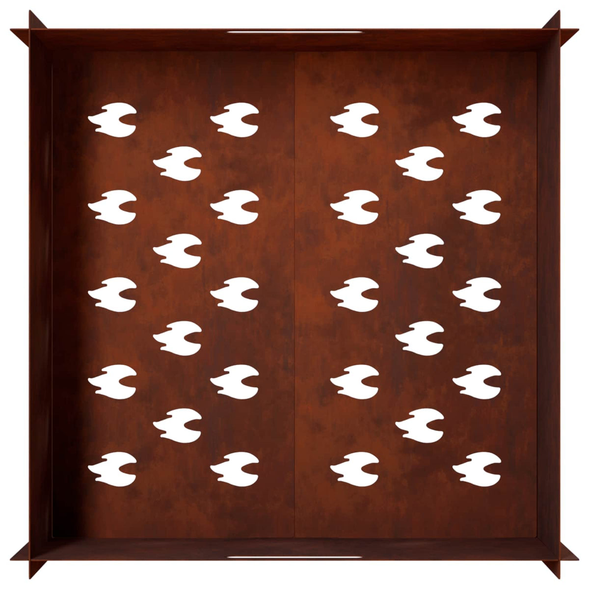Vuurkorf Roestkleurig 60 x 60 x 30 cm weervast staal