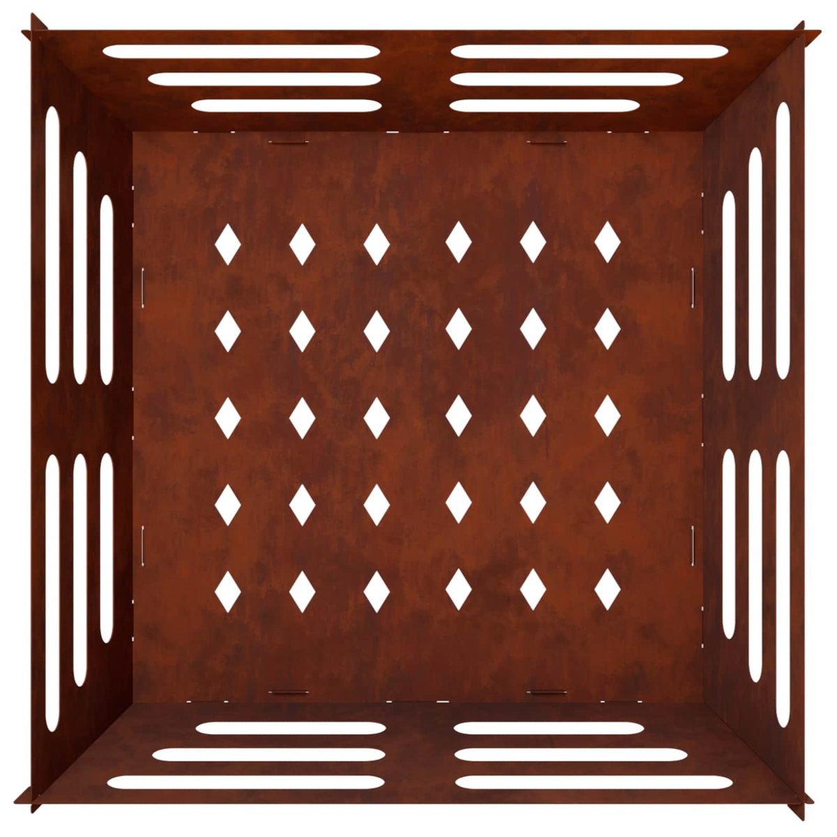 Vuurkorf Roestkleurig 40 x 40 x 20 cm weervast staal