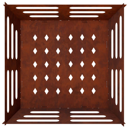 Vuurkorf Roestkleurig 40 x 40 x 20 cm weervast staal