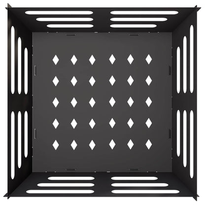 Vuurkorf Zwart 60 x 60 x 30 cm Staal