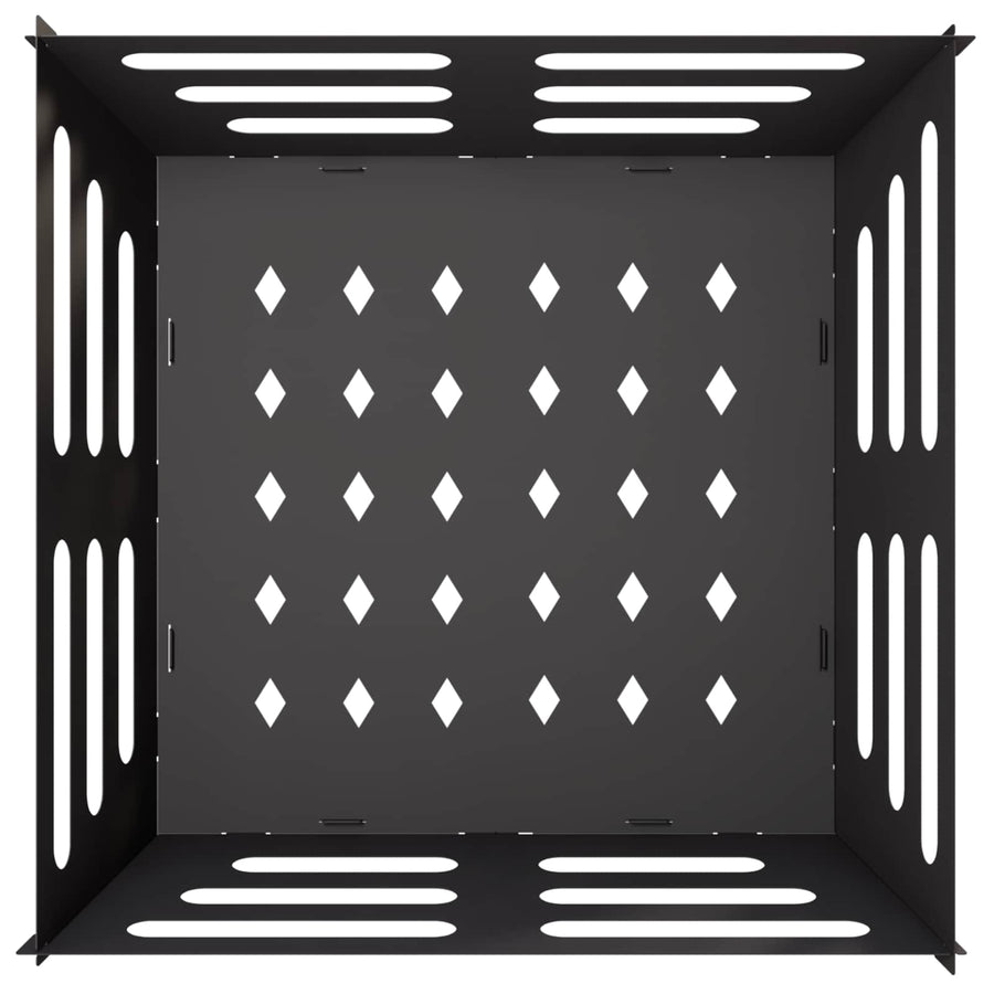Vuurkorf Zwart 60 x 60 x 30 cm Staal