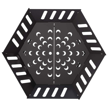 Vuurkorf Zwart 60 x 60 x 23 cm Staal