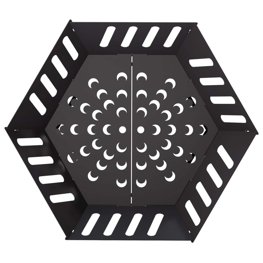 Vuurkorf Zwart 60 x 60 x 23 cm Staal