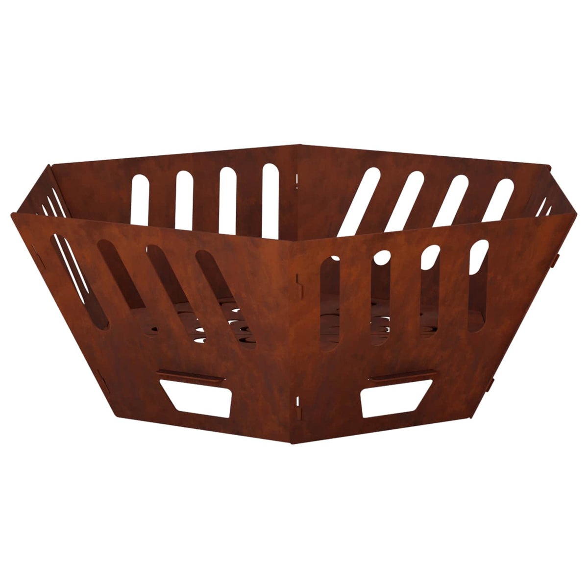 Vuurkorf Roestkleurig 60 x 60 x 23 cm weervast staal