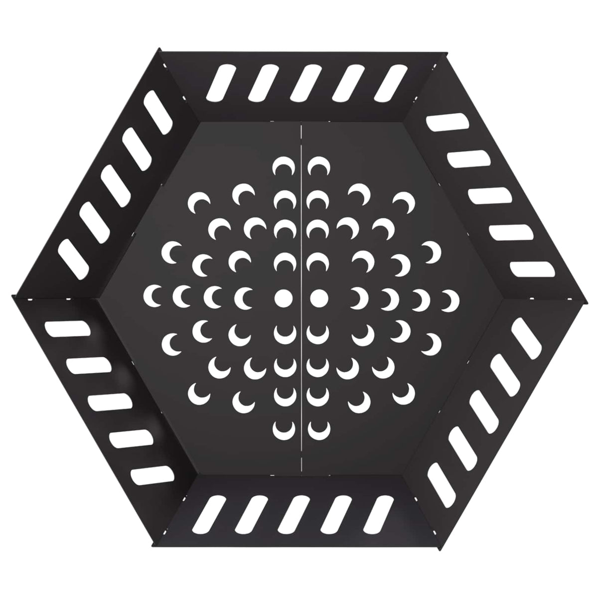 Vuurkorf Zwart 80 x 80 x 28 cm Staal