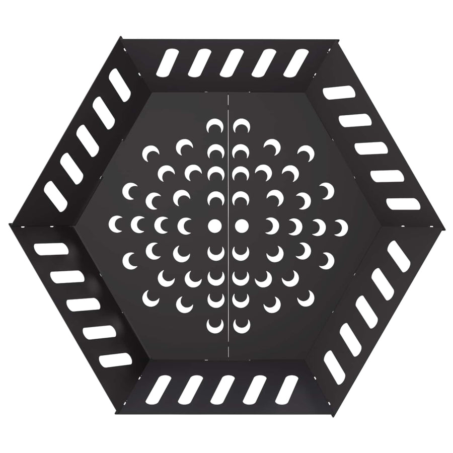 Vuurkorf Zwart 80 x 80 x 28 cm Staal