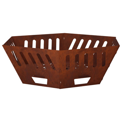 Vuurkorf Roestkleurig 80 x 80 x 28 cm weervast staal