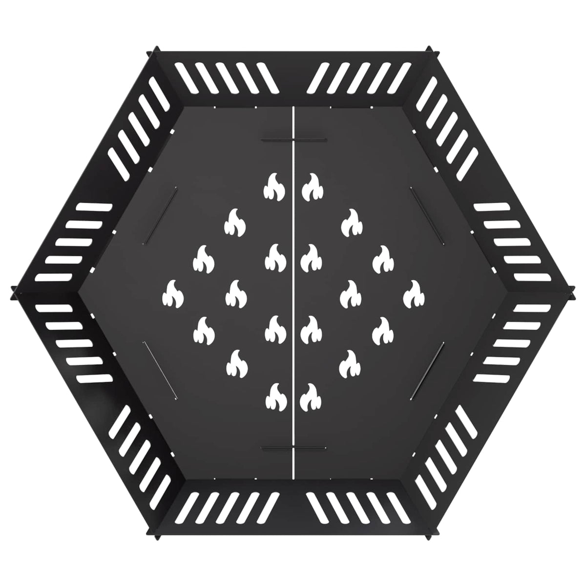 Vuurkorf Zwart 60 x 60 x 18 cm Staal