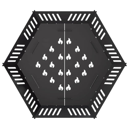 Vuurkorf Zwart 60 x 60 x 18 cm Staal