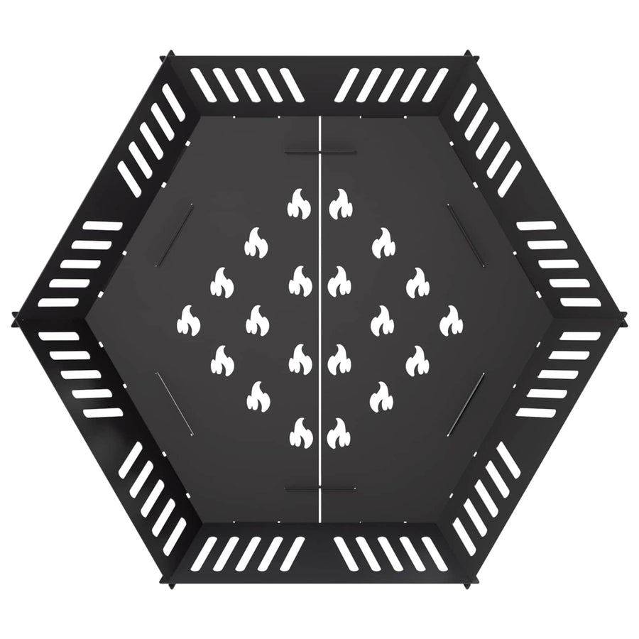 Vuurkorf Zwart 80 x 80 x 23 cm Staal