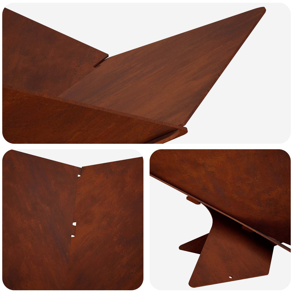 Vuurkorf Roestkleurig 53 x 53 x 18,5 cm weervast staal