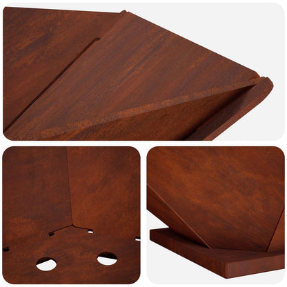 Vuurkorf Roestkleurig 50 x 50 x 15,5 cm weervast staal