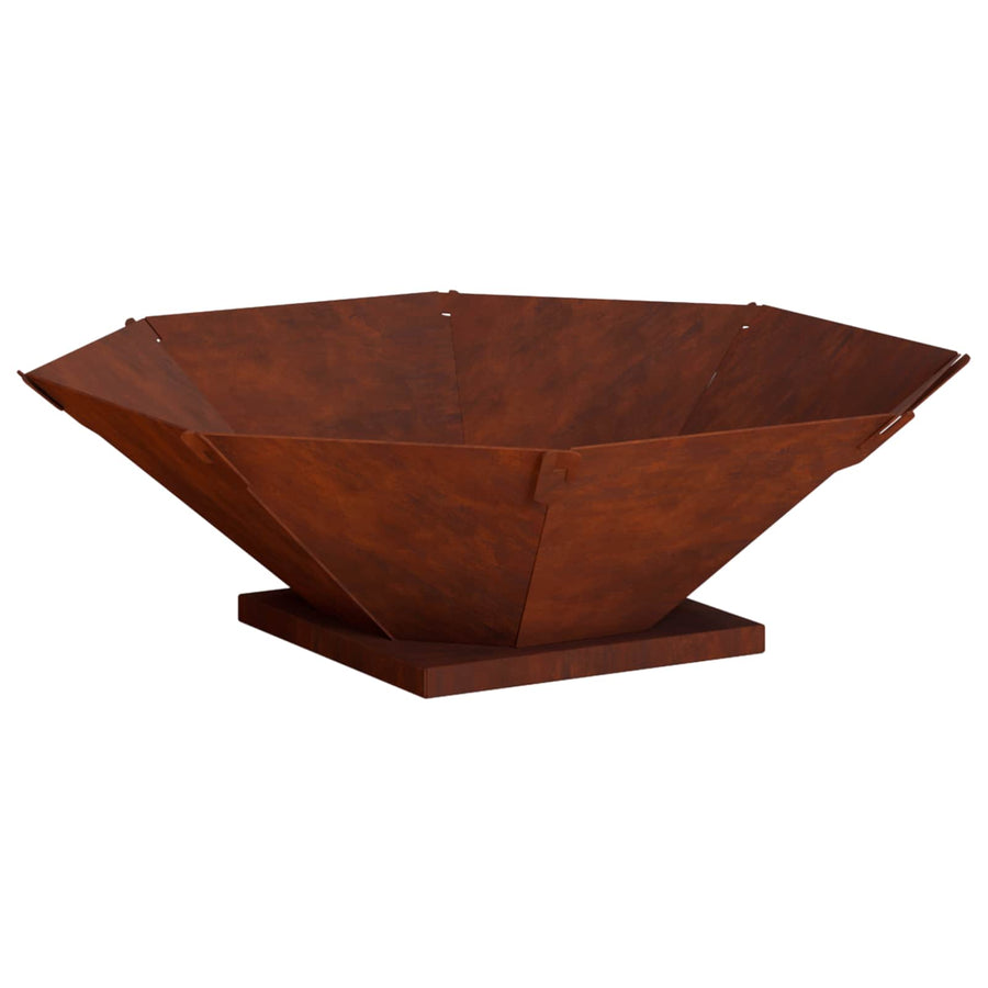 Vuurkorf Roestkleurig 50 x 50 x 15,5 cm weervast staal