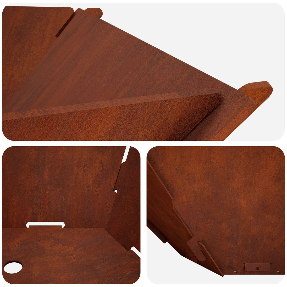 Vuurkorf Roestkleurig 58,5 x 51,5 x 19,5 cm weervast staal