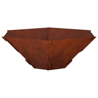 Vuurkorf Roestkleurig 58,5 x 51,5 x 19,5 cm weervast staal