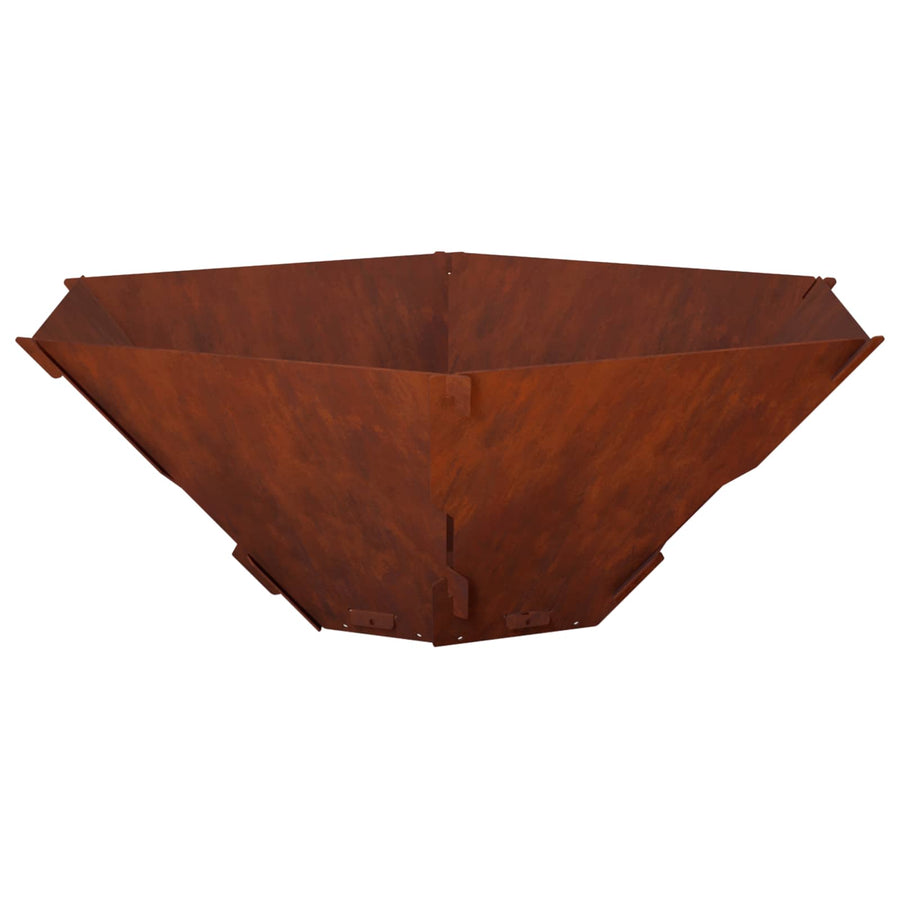Vuurkorf Roestkleurig 58,5 x 51,5 x 19,5 cm weervast staal
