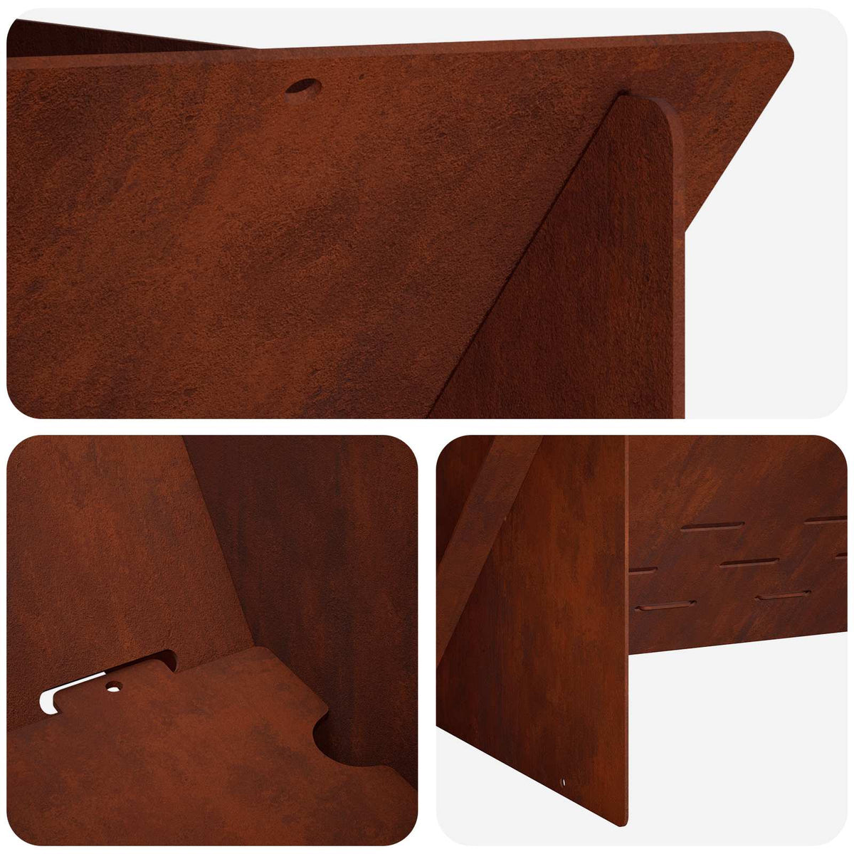 Vuurkorf Roestkleurig 40 x 40 x 20 cm weervast staal