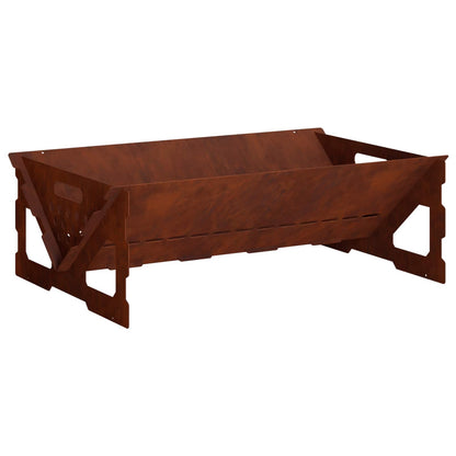 Vuurkorf Roestkleurig 60 x 40 x 20 cm weervast staal