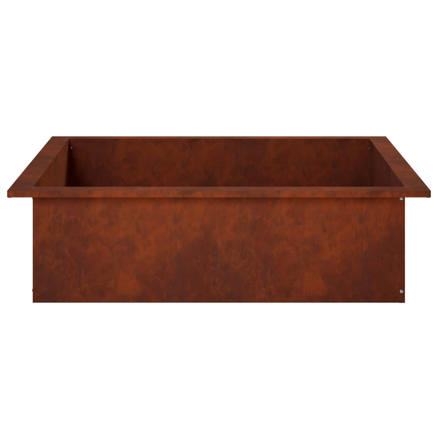 Vuurkorfring Roestkleurig 90 x 90 x 25 cm weervast staal