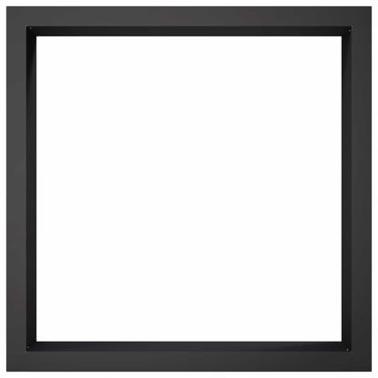 Vuurkorfring Zwart 90 x 90 x 25 cm Staal