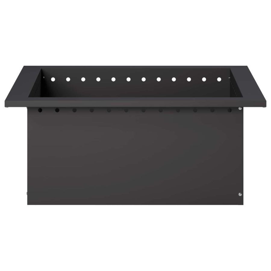 Vuurkorfring Zwart 60 x 60 x 25 cm Staal