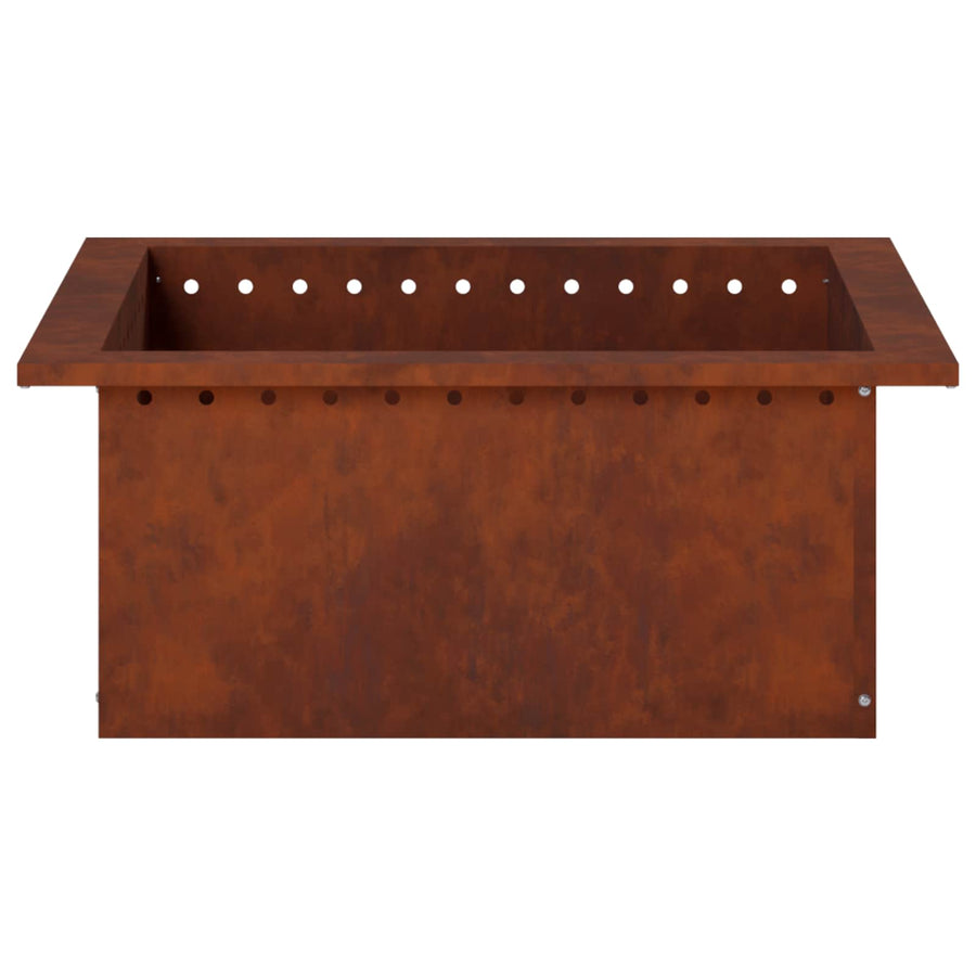 Vuurkorfring Roestkleurig 60 x 60 x 25 cm weervast staal