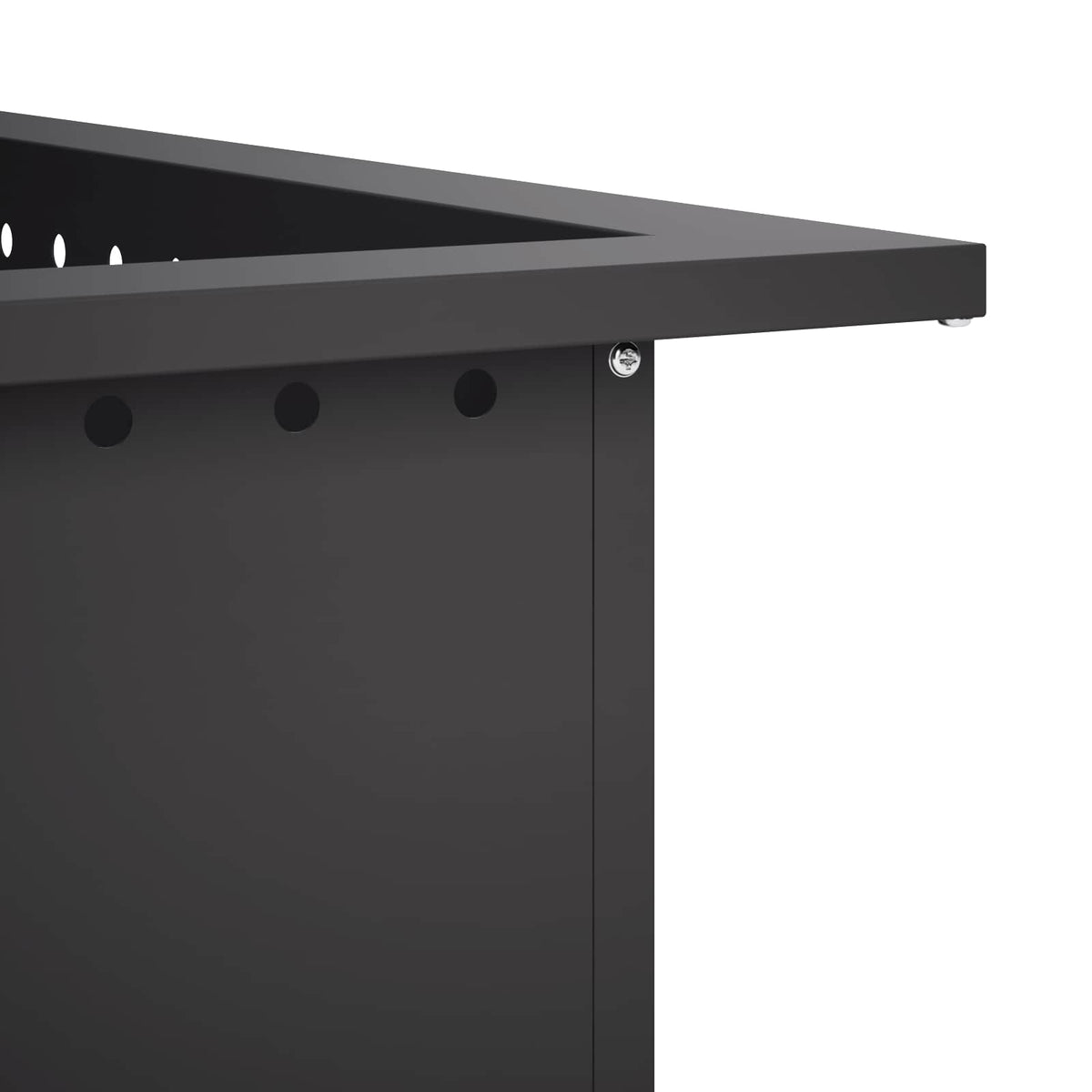 Vuurkorfring Zwart 80 x 80 x 25 cm Staal