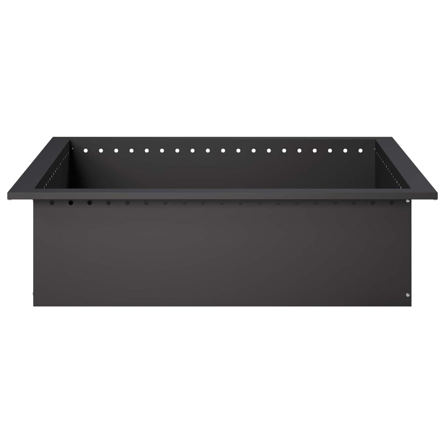 Vuurkorfring Zwart 90 x 90 x 25 cm Staal