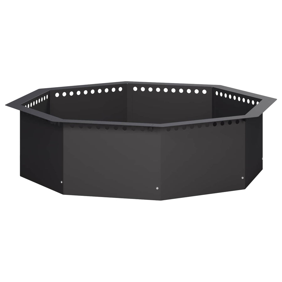 Vuurkorfring Zwart 80 x 80 x 25 cm Staal