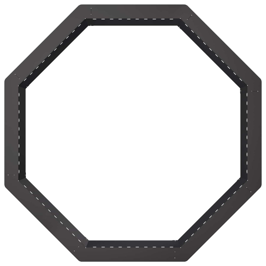 Vuurkorfring Zwart 90 x 90 x 25 cm Staal