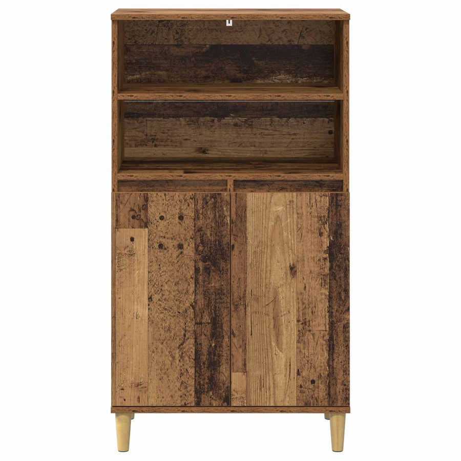 Hoge kast Eikenhout 60 x 36 x 110 cm Bewerkt hout