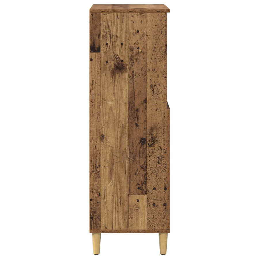 Hoge kast Eikenhout 60 x 36 x 110 cm Bewerkt hout