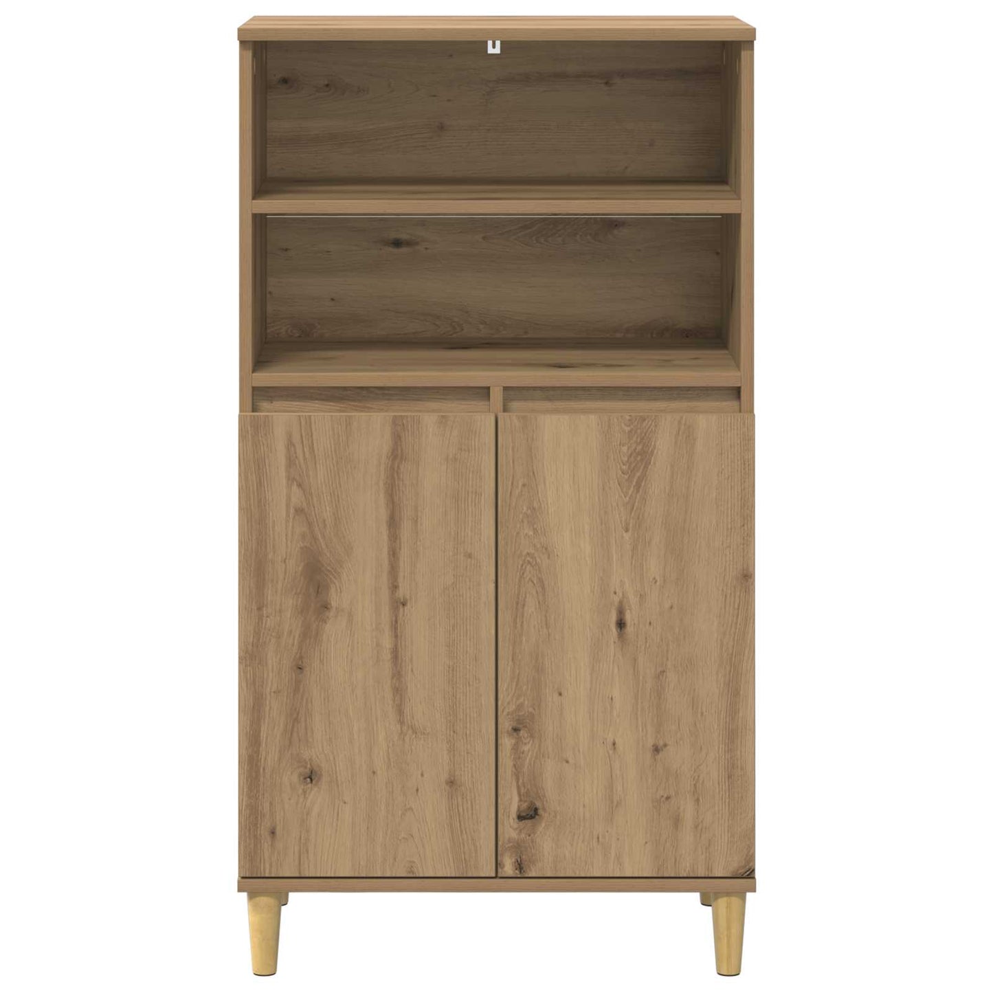 Hoge kast Artisanaal eiken 60 x 36 x 110 cm Bewerkt hout