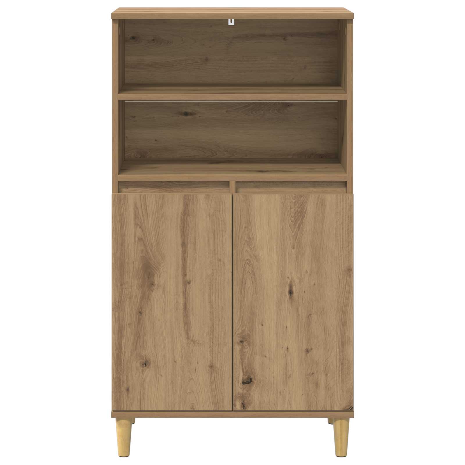 Hoge kast Artisanaal eiken 60 x 36 x 110 cm Bewerkt hout