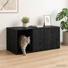 Kattenkrat meubel zwart eiken 100x49x45 cm