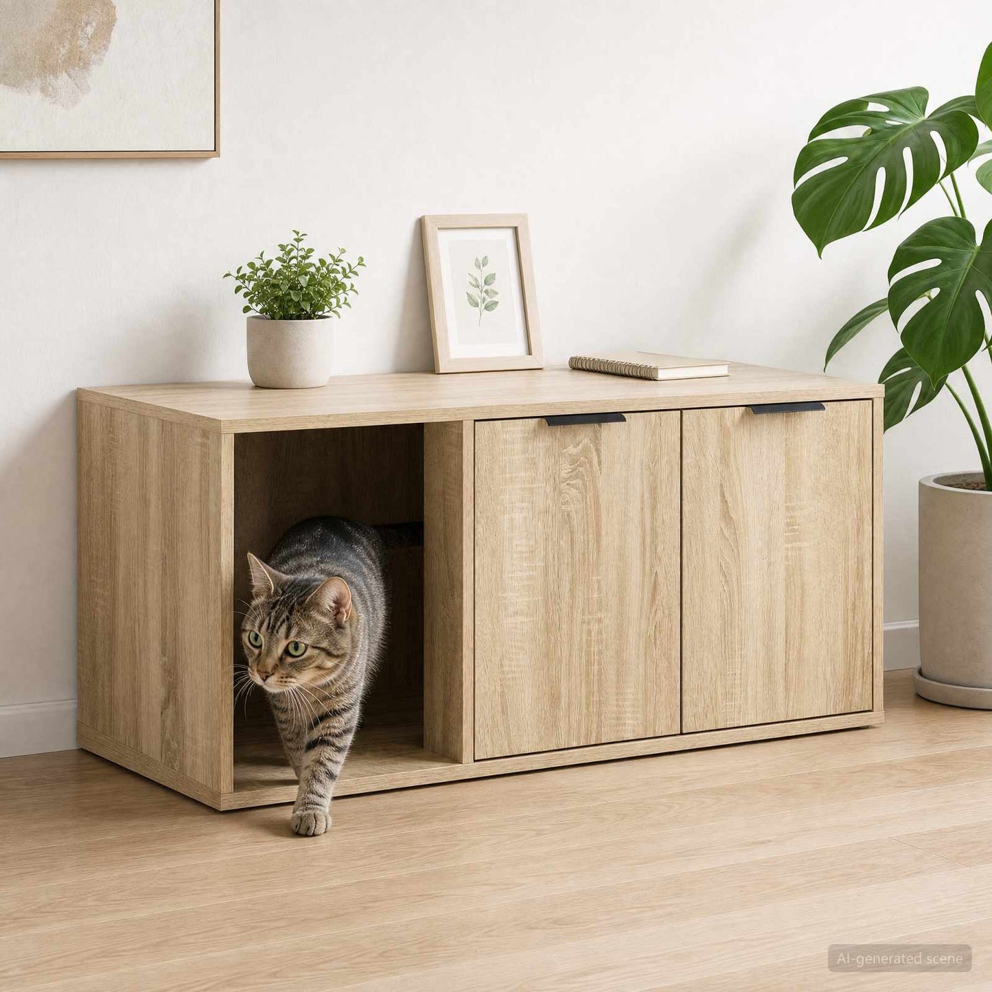 Kattenkrat meubel Sonoma Eiken 100 x 49 x 45 cm Bewerkt hout