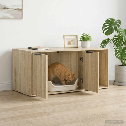 Kattenkrat meubel Sonoma Eiken 100 x 49 x 45 cm Bewerkt hout