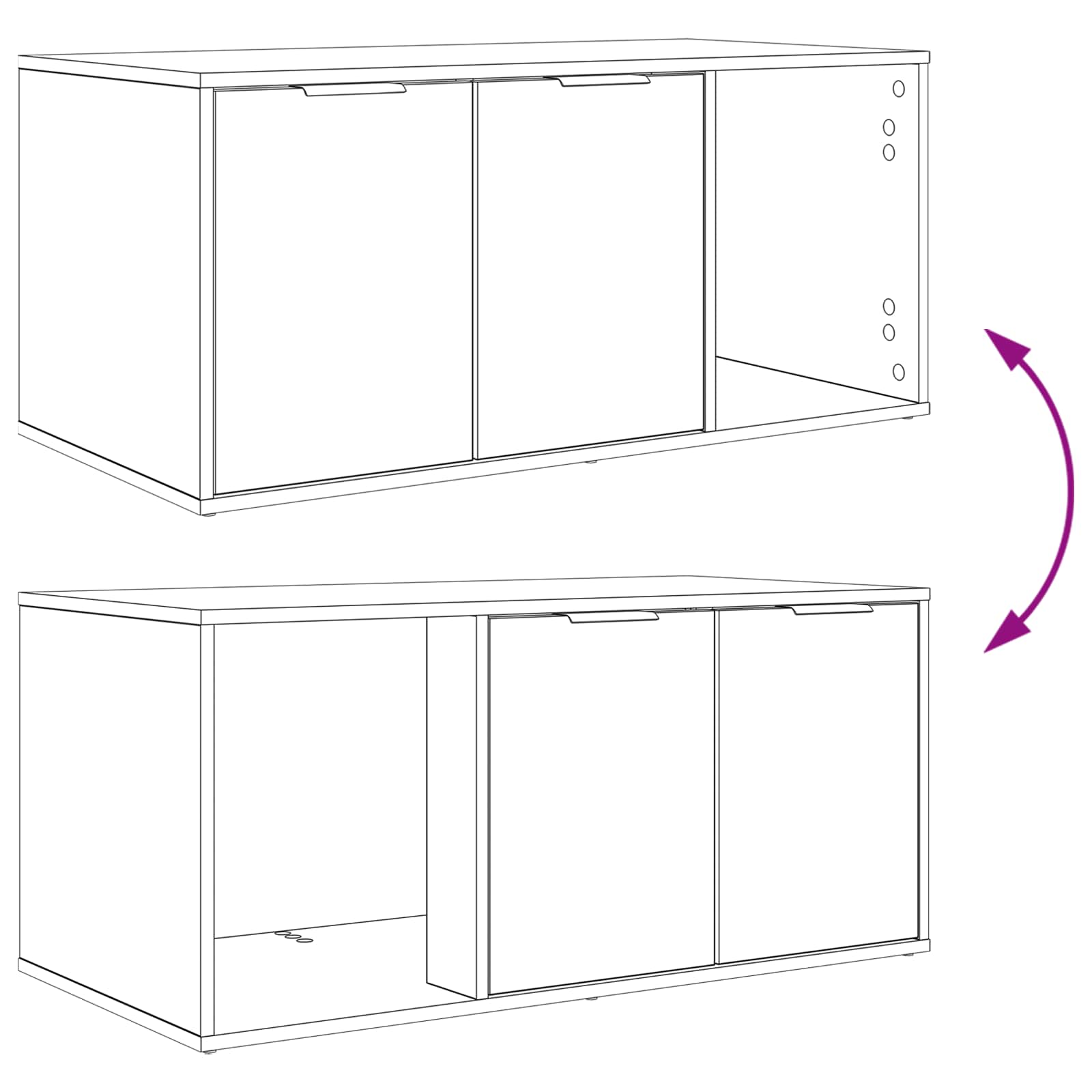 Kattenkrat meubel Sonoma Eiken 100 x 49 x 45 cm Bewerkt hout