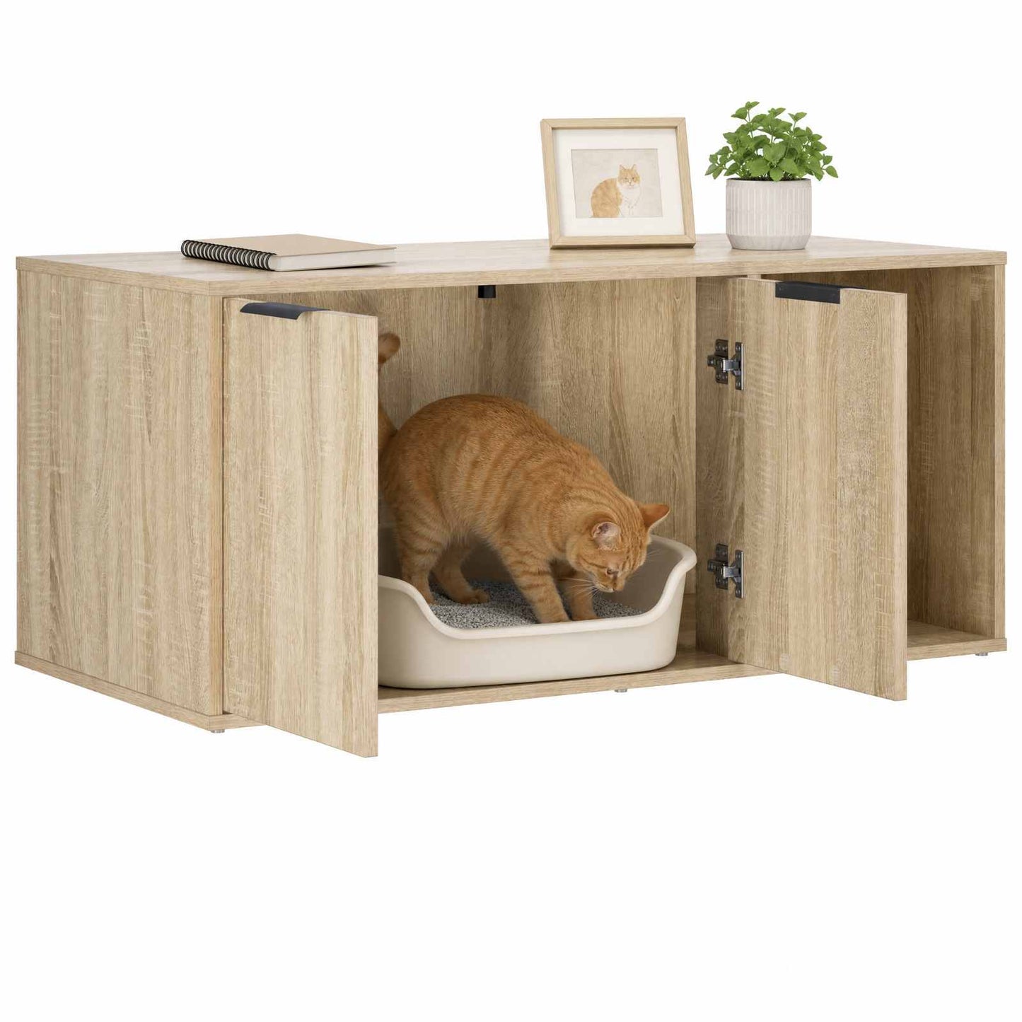 Kattenkrat meubel Sonoma Eiken 100 x 49 x 45 cm Bewerkt hout