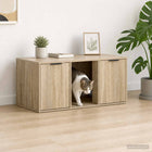 Kattenbak ombouw 100x49x45 cm Sonoma Eiken bewerkt hout
