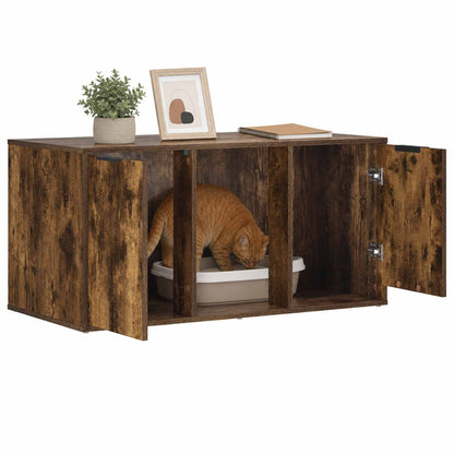 Kattenkrat meubel Gerookt eiken 100 x 49 x 45 cm Bewerkt hout