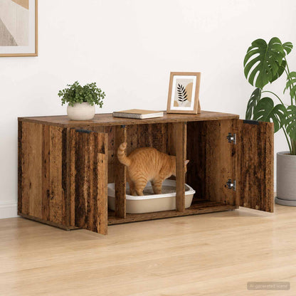 Kattenkrat meubel Oud hout 100 x 49 x 45 cm Bewerkt hout