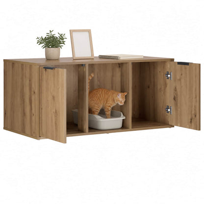 Kattenkrat meubel Artisanaal eiken 100 x 49 x 45 cm