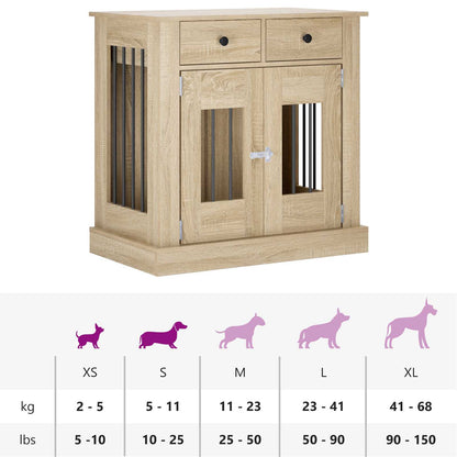 Hond Bench Meubel Sonoma Eiken 80 x 47,5 x 80 cm Bewerkt hout