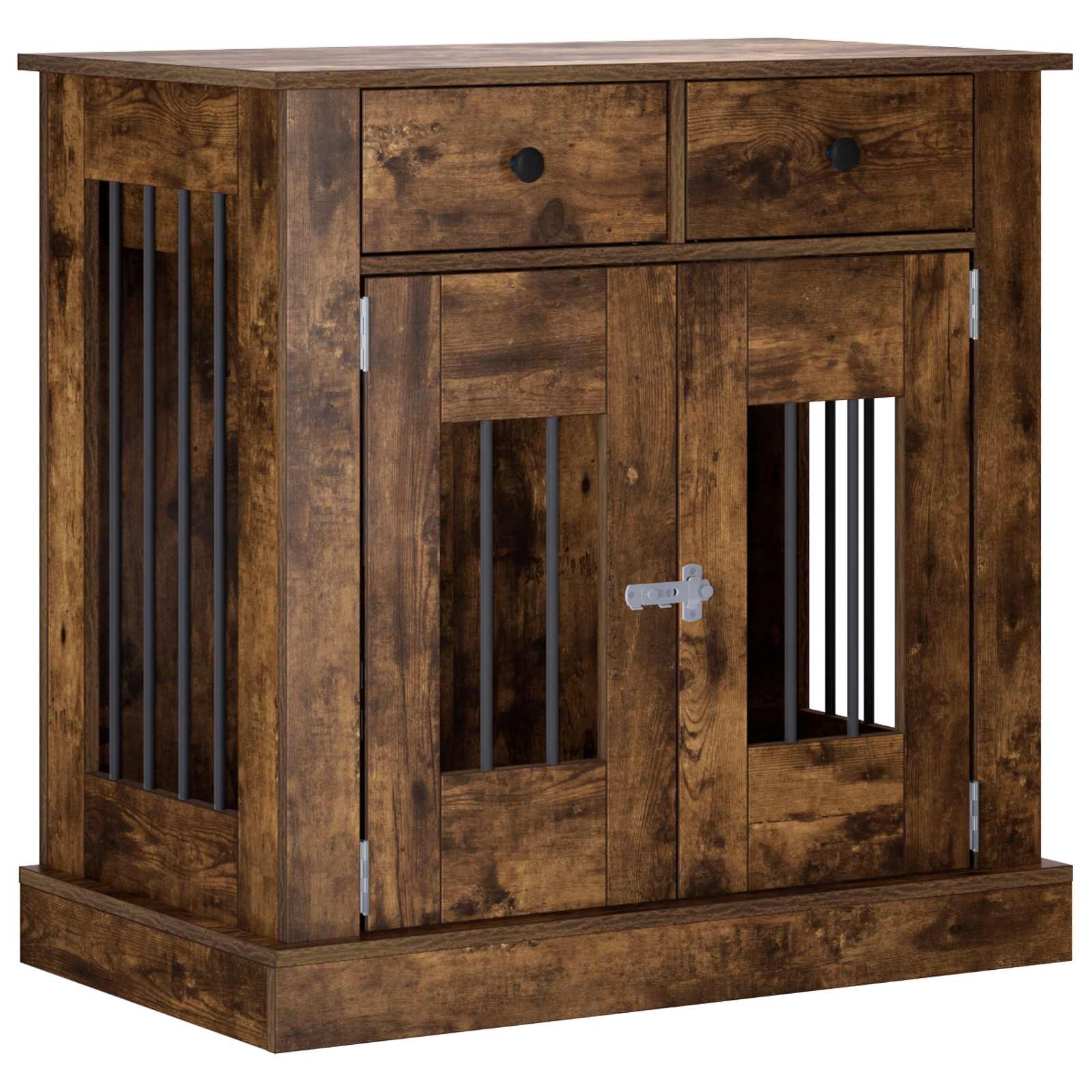 Hond Bench Meubel Gerookt eiken 80 x 47,5 x 80 cm Bewerkt hout