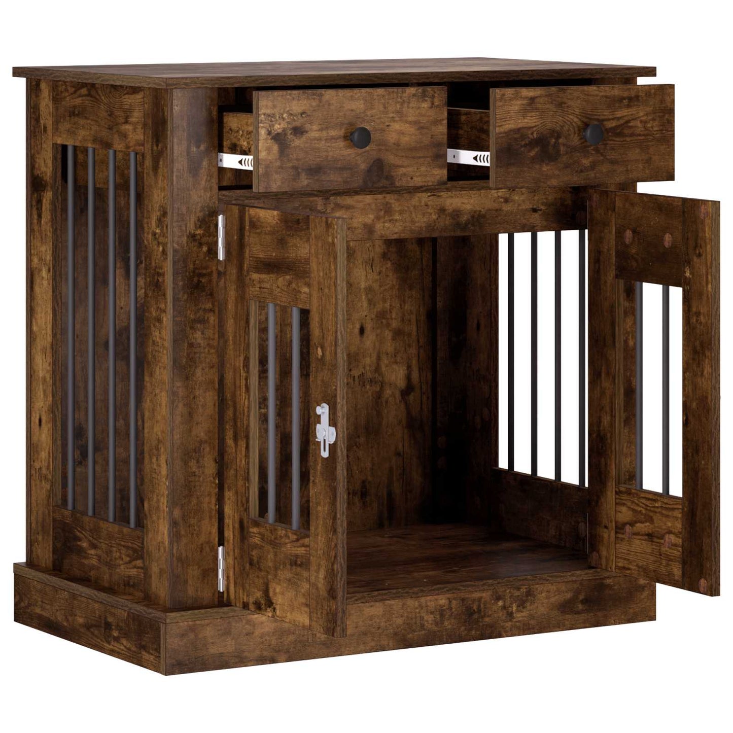 Hond Bench Meubel Gerookt eiken 80 x 47,5 x 80 cm Bewerkt hout