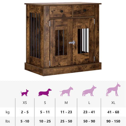 Hond Bench Meubel Gerookt eiken 80 x 47,5 x 80 cm Bewerkt hout