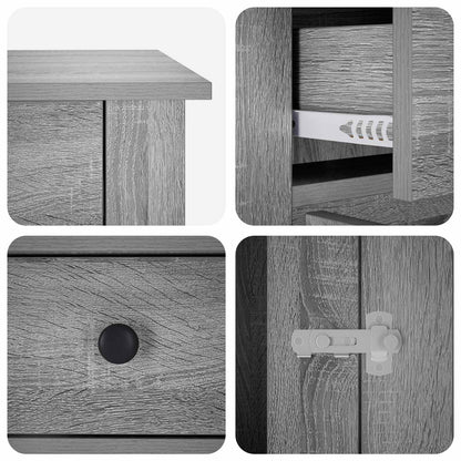 Hond Bench Meubel Grijs Sonoma 80 x 47,5 x 80 cm Bewerkt hout