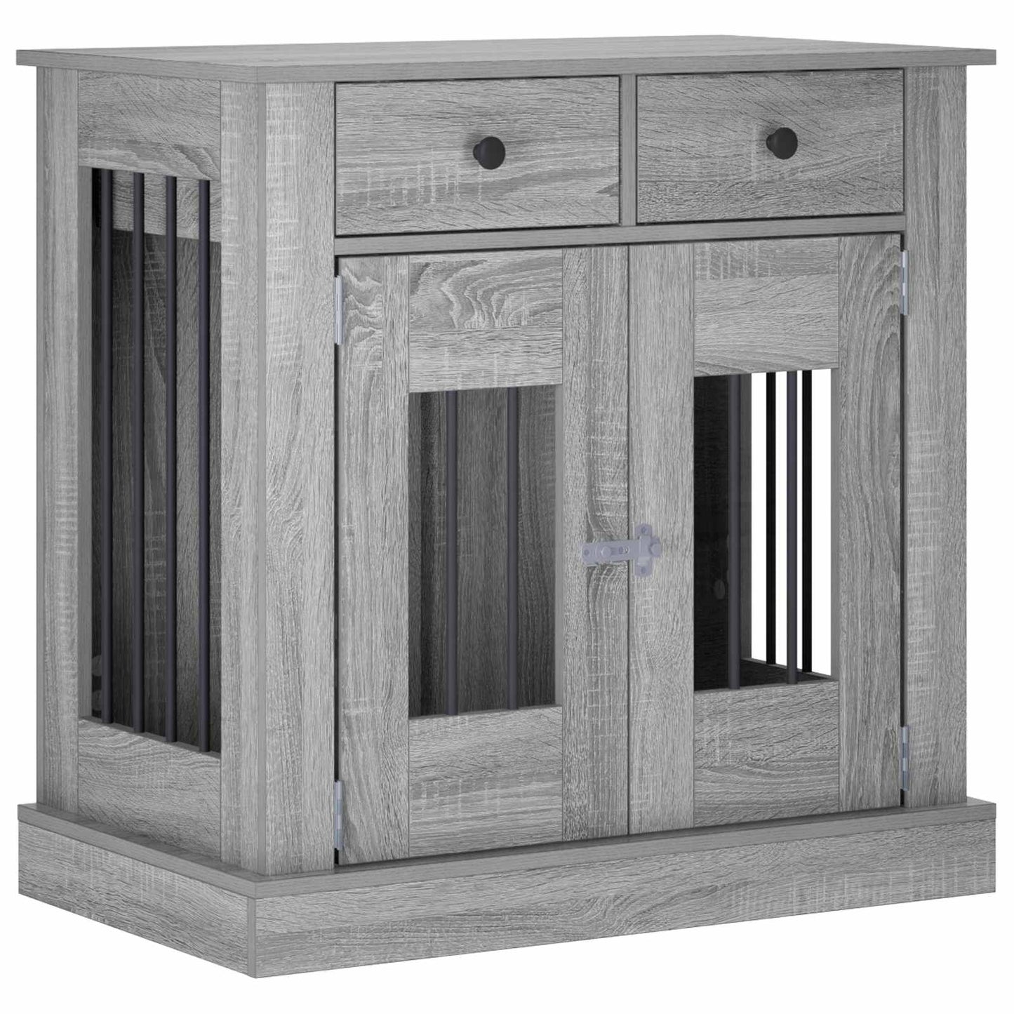 Hond Bench Meubel Grijs Sonoma 80 x 47,5 x 80 cm Bewerkt hout
